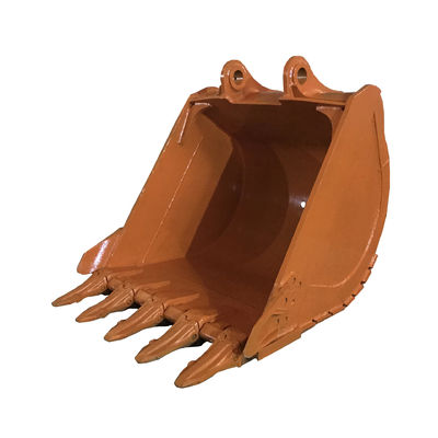 Reinforced Heavy Duty Yellow Curved Digging Excavator Bucket Attachment With 1 Cubic Meter Capacity