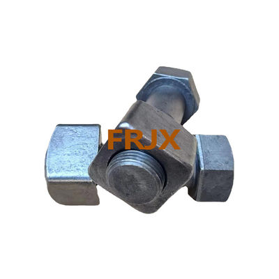 Hardness Forged Excavator Track Bolts Black Oxide Finish With Right Hand Thread ISO Certified