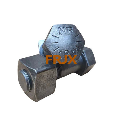 Hardness Forged Excavator Track Bolts Black Oxide Finish With Right Hand Thread ISO Certified