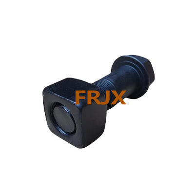 Forged Excavator Track Bolts With ZINC Plain Black Finish Right Hand Thread Direction For Enhanced Durability