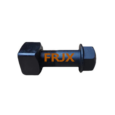 Forged Excavator Track Bolts With ZINC Plain Black Finish Right Hand Thread Direction For Enhanced Durability