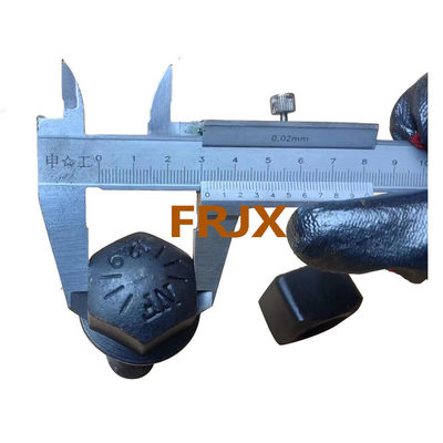 Forged Excavator Track Bolts With ZINC Plain Black Finish Right Hand Thread Direction For Enhanced Durability