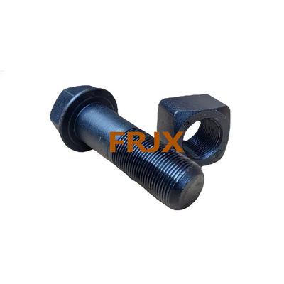Forged Excavator Track Bolts With ZINC Plain Black Finish Right Hand Thread Direction For Enhanced Durability