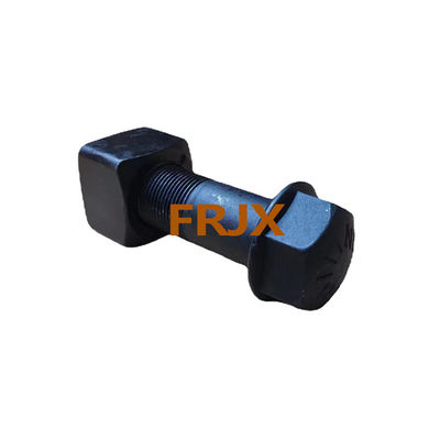 Forged Excavator Track Bolts With ZINC Plain Black Finish Right Hand Thread Direction For Enhanced Durability